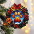 A Paw Print Christmas Wreath Suncatcher